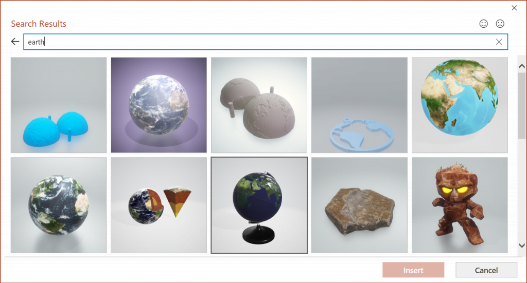 3d gallery from Microsoft PowerPoint