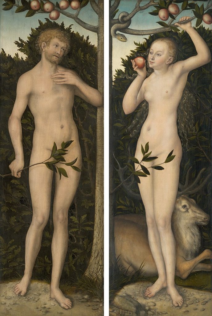 adam and eve by lucas cranach